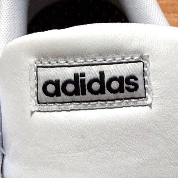 Adidas Womens 9.5 Grand Court White & Leopard Stripe Sneakers Shoes Excellent - Picture 3 of 12